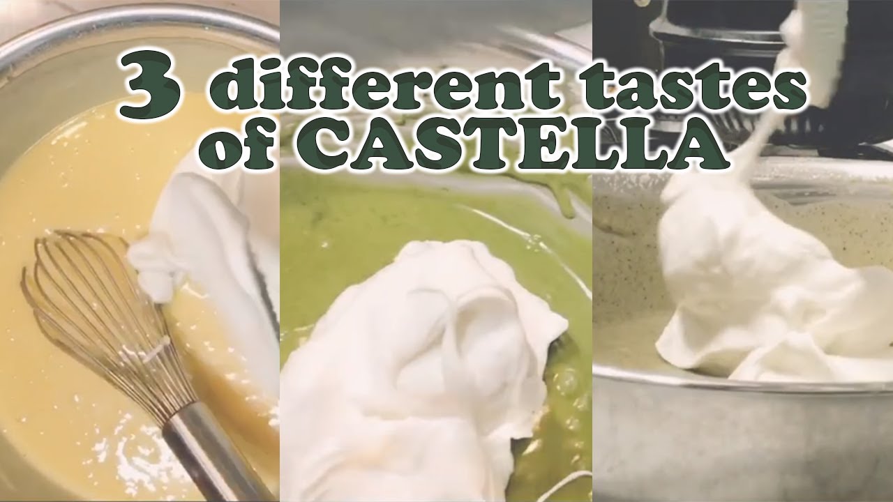 *3 different tastes of castella*  | plain, matcha and black sesame