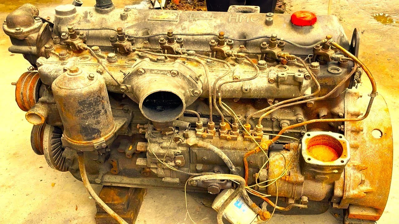 Rebuilding Old Bedford Truck Seized Diesel Engine || Restore and Repair 6 Cylinder Diesel Engine