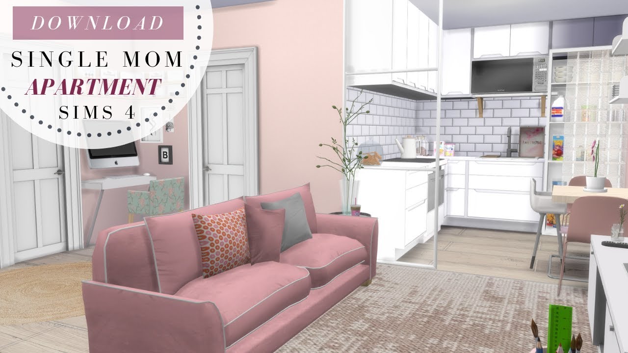 SINGLE MOM APARTMENT RENOVATION + DOWNLOAD + TOUR + CC CREATORS | The Sims 4