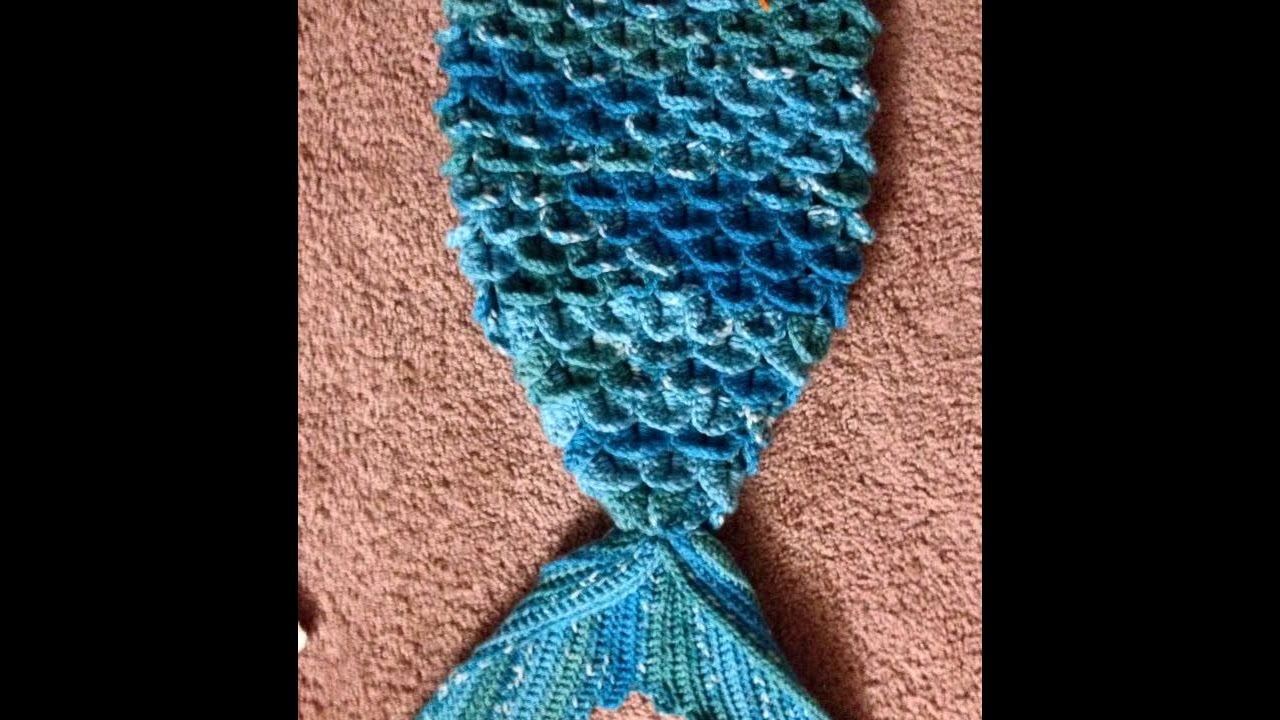 Mermaid Tail Video 1 - cucoon/Blanket/outfit crochet English