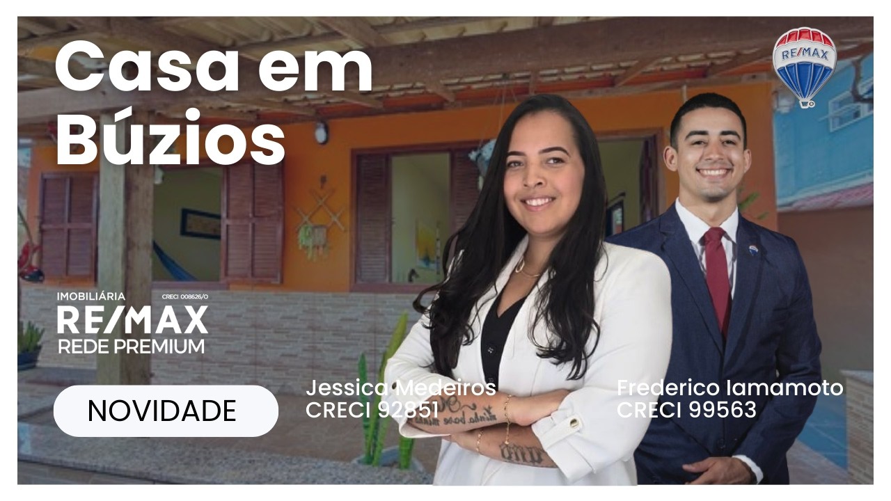 Casa nova à venda em Búzios, a 500 metros da Praia de Tucuns