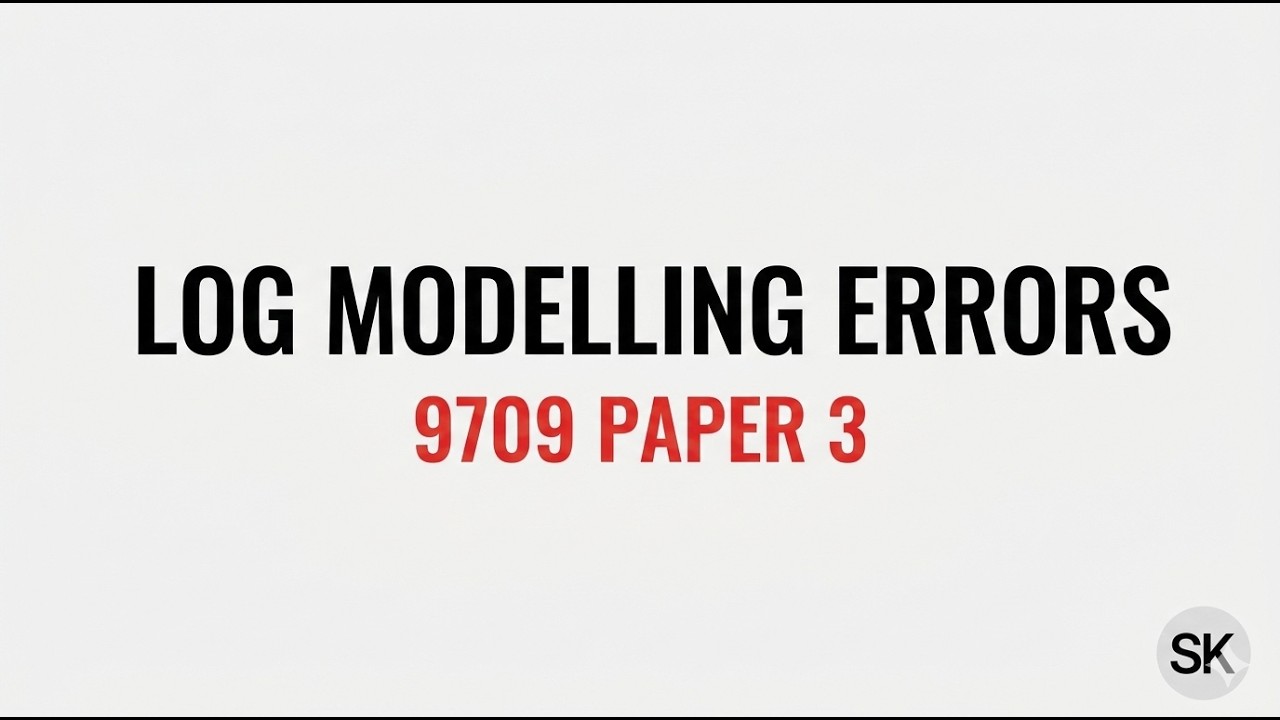 Why You’re Losing Marks in Log Modelling Questions | 9709 Paper 3