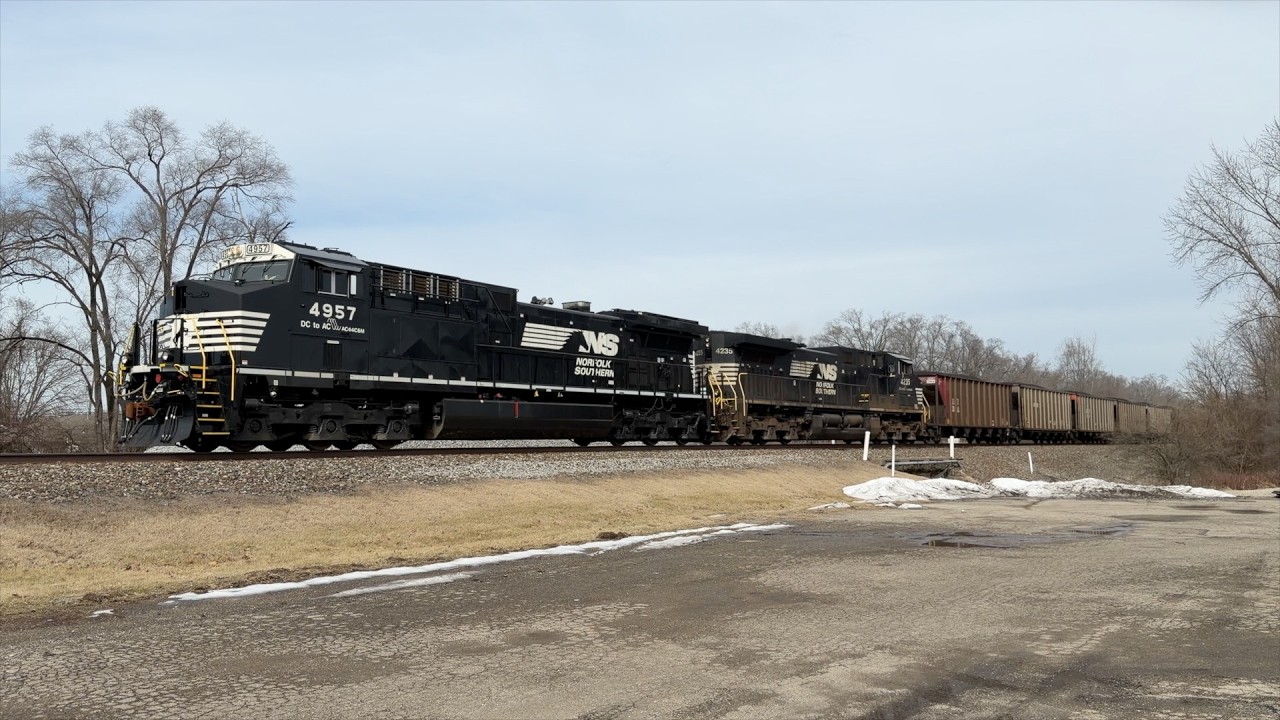 NS Dayton District-NS 896 Coal Train WB @ MP 197 Fairborn Ohio  2-17-2026