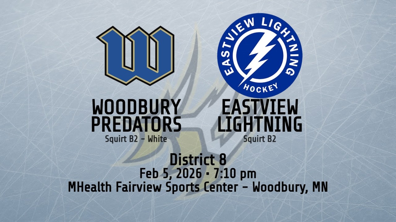 Woodbury Predators Squirt B2 White vs Eastview Lightning Squirt B2