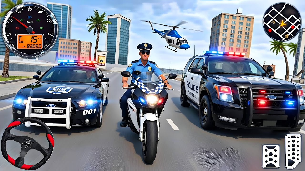 Police Car Chase Simulator 3D - Real City Cop Pursuit Extreme Speed 🚓🔥 (Android Gameplay)