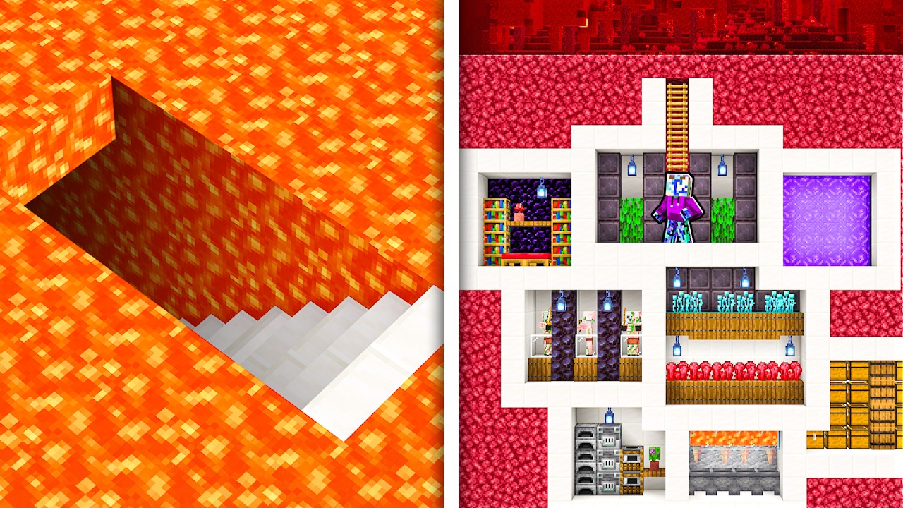 How to Build a Secret Nether Base in Minecraft!