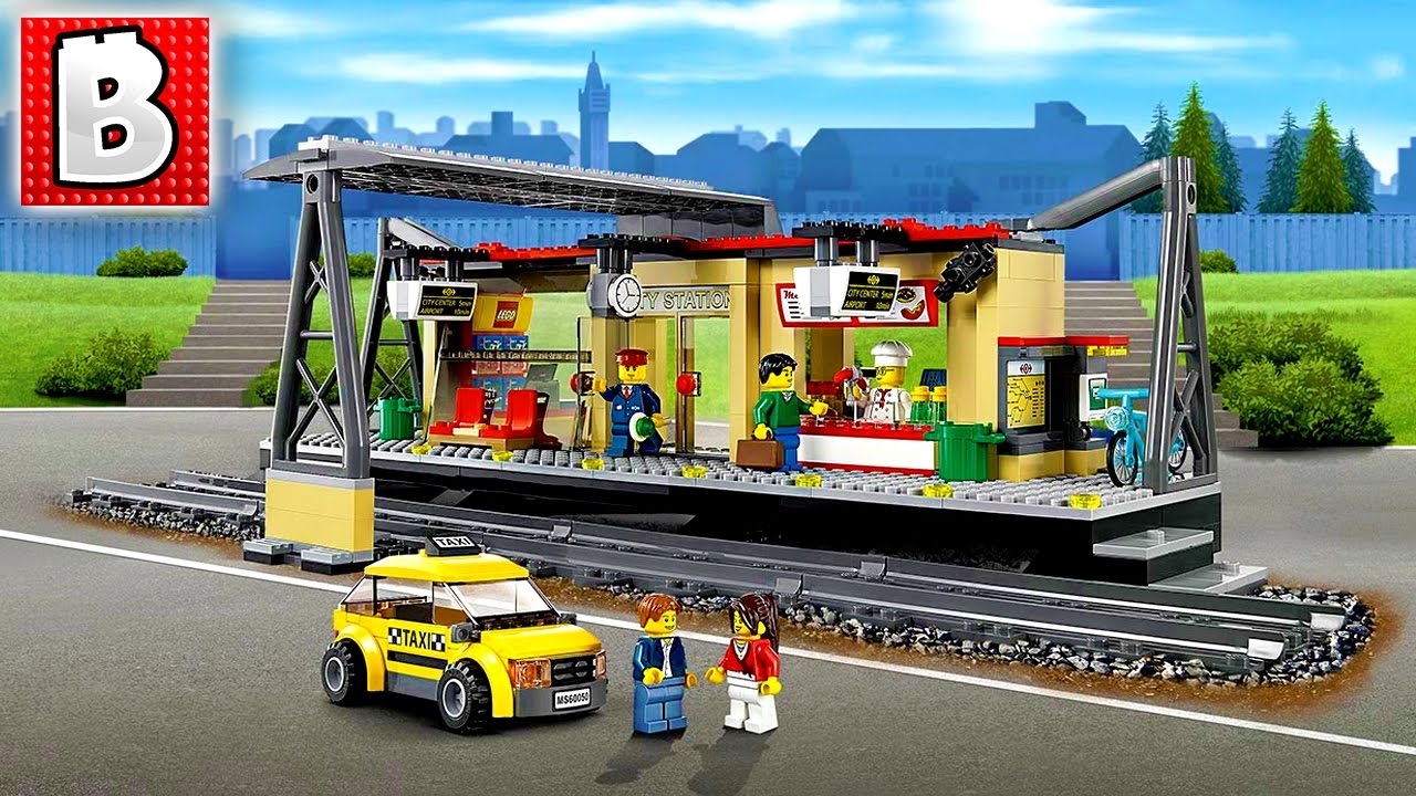 Lego Train Station Addition to our Lego City Set 60050 | Unbox Build Time Lapse Review