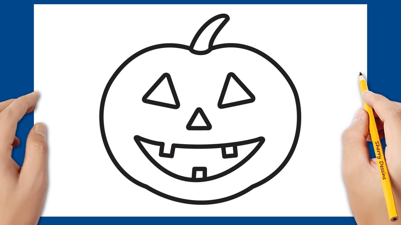 Comment dessiner une citrouille d'Halloween étape par étape