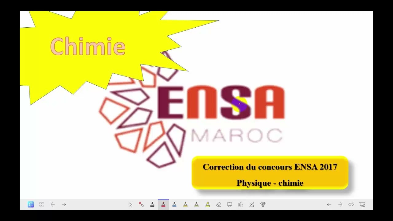 Correction Concours ENSA 2017 Physique chimie: Partie II chimie