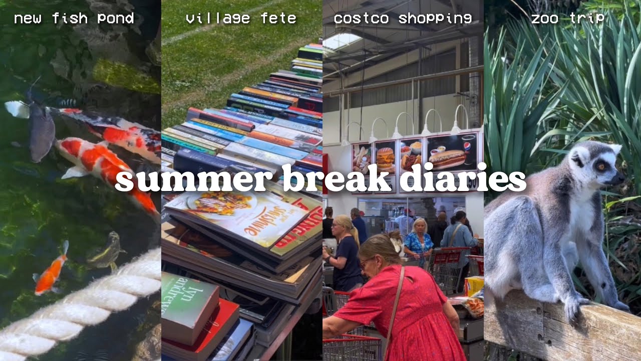 summer break diaries ☀️🐠 baking diaries + costco shopping + village fete + new fish pond + zoo trip