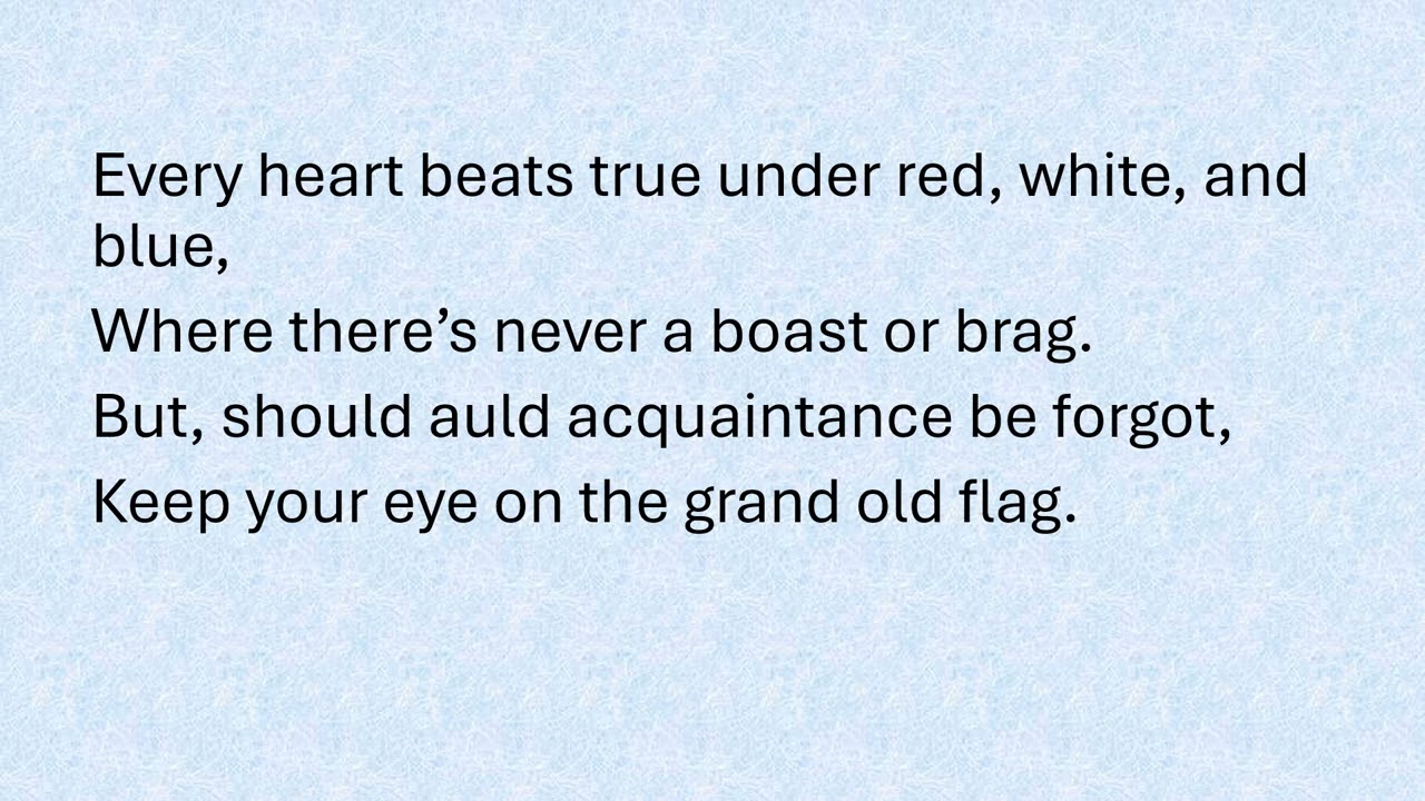 Stars and Stripes - Lyrics with Vocals