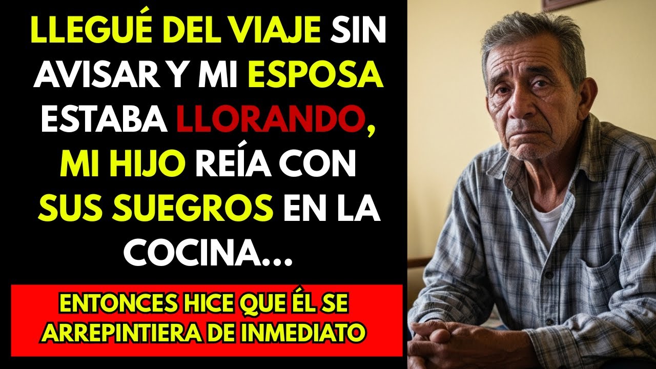 HISTORIA REAL: Llegué del viaje sin avisar y mi esposa estaba llorando, mi hijo reía con sus suegros