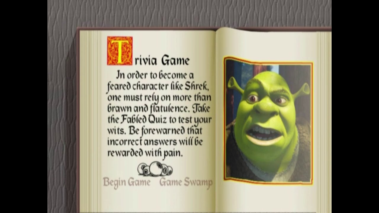 Shrek - 2-Disc Special Edition - Special Feature/DWK Activity - Shrektacular Trivia Game
