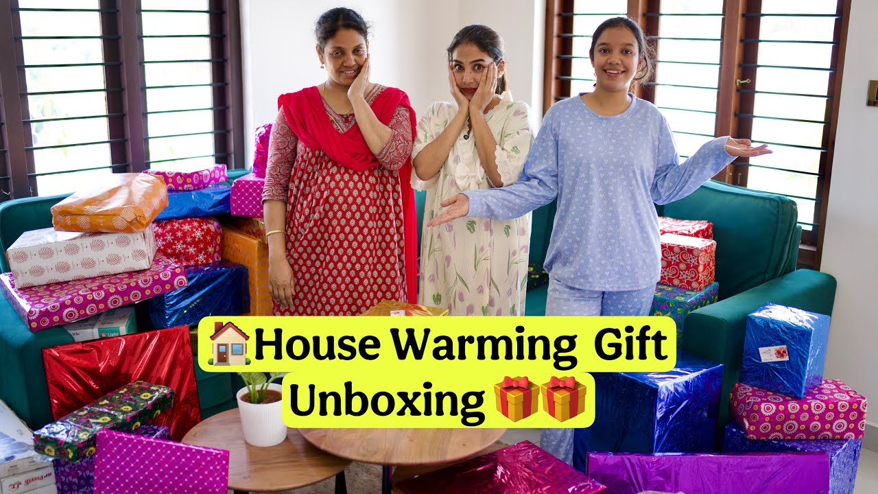 🎁 ഇത് എല്ലാം എവിടെ കൊണ്ട് വയ്ക്കും 🙈🙈❤️ Unboxing പാൽകാച്ച് Gifts #glamyganga