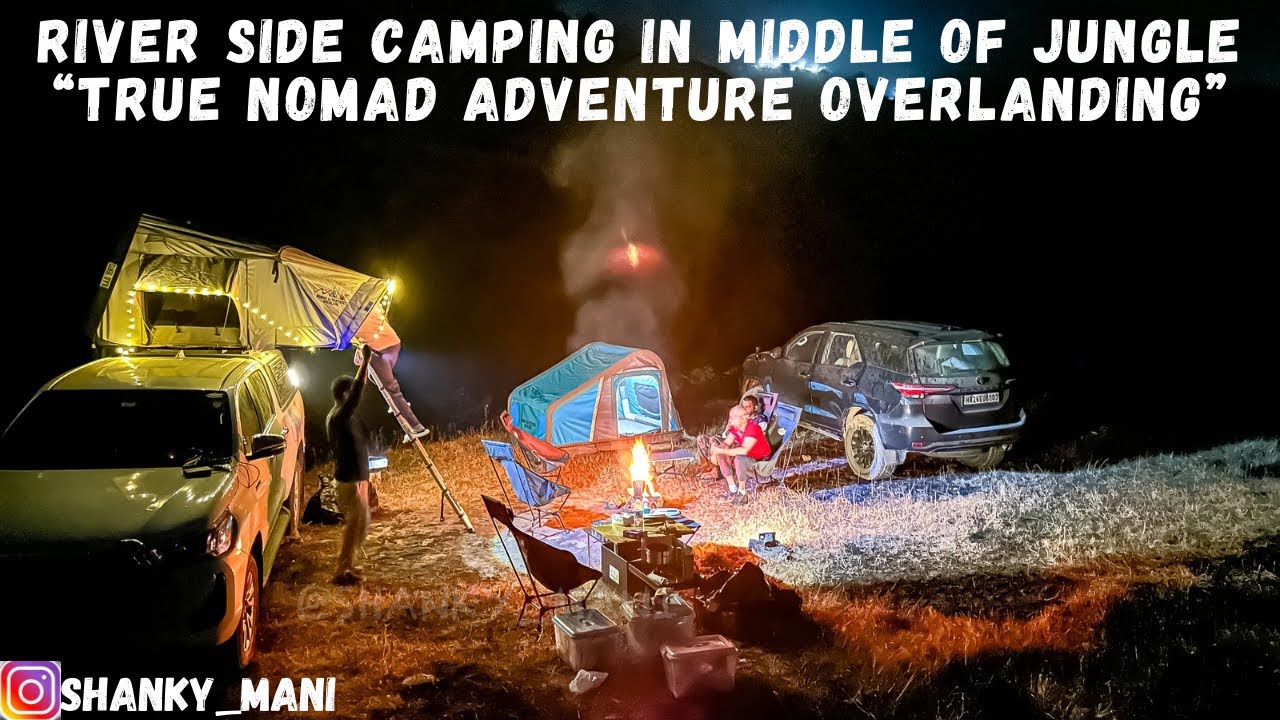 River Side camping in middle of Jungle True nomad adventure overlanding #camping #rooftopcamping