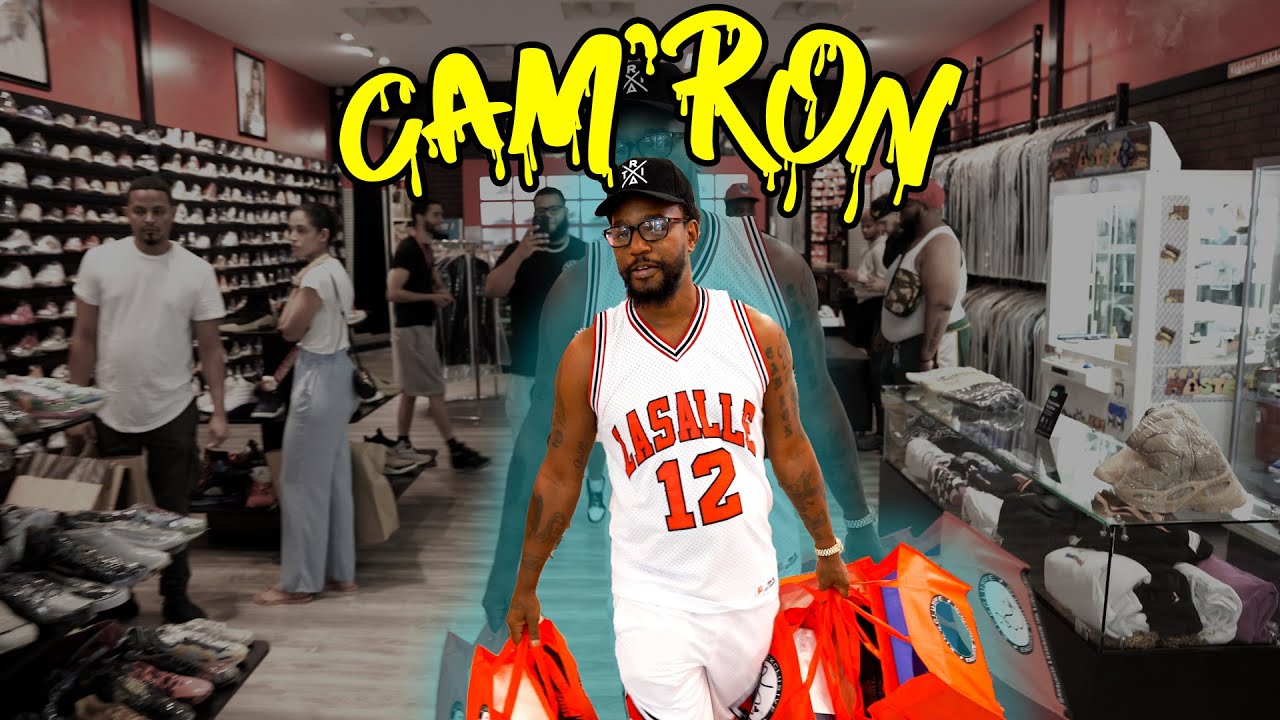 CAM'RON KILLA CAM GOES SHOPPING FOR KICKS AT KICKCLUSIVE BEFORE HIS FLIGHT TO CALI