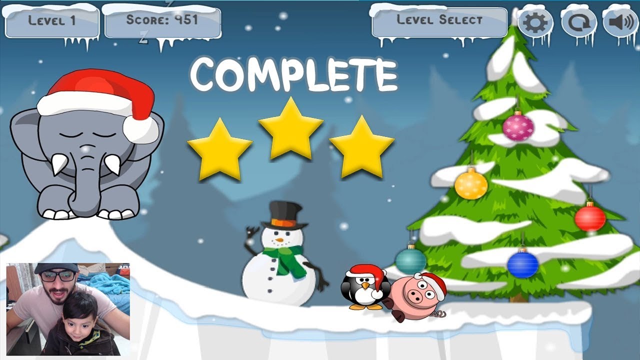 LOS ANIMALES EN LA NIEVE | JUEGO NAVIDEÑO DIVERTIDO | Juegos para niños de Navidad