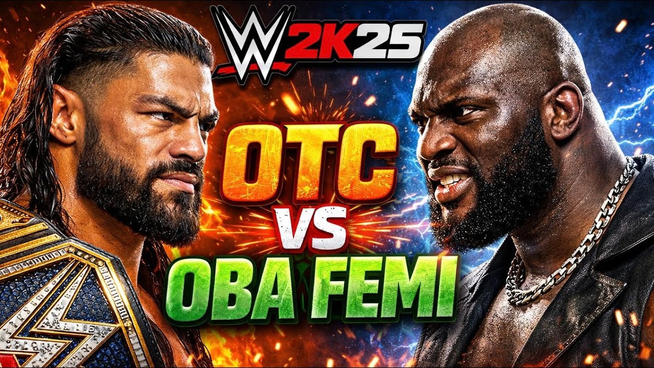 WWE 2K25 - Roman Reigns (OTC) vs. Oba Femi Full Match