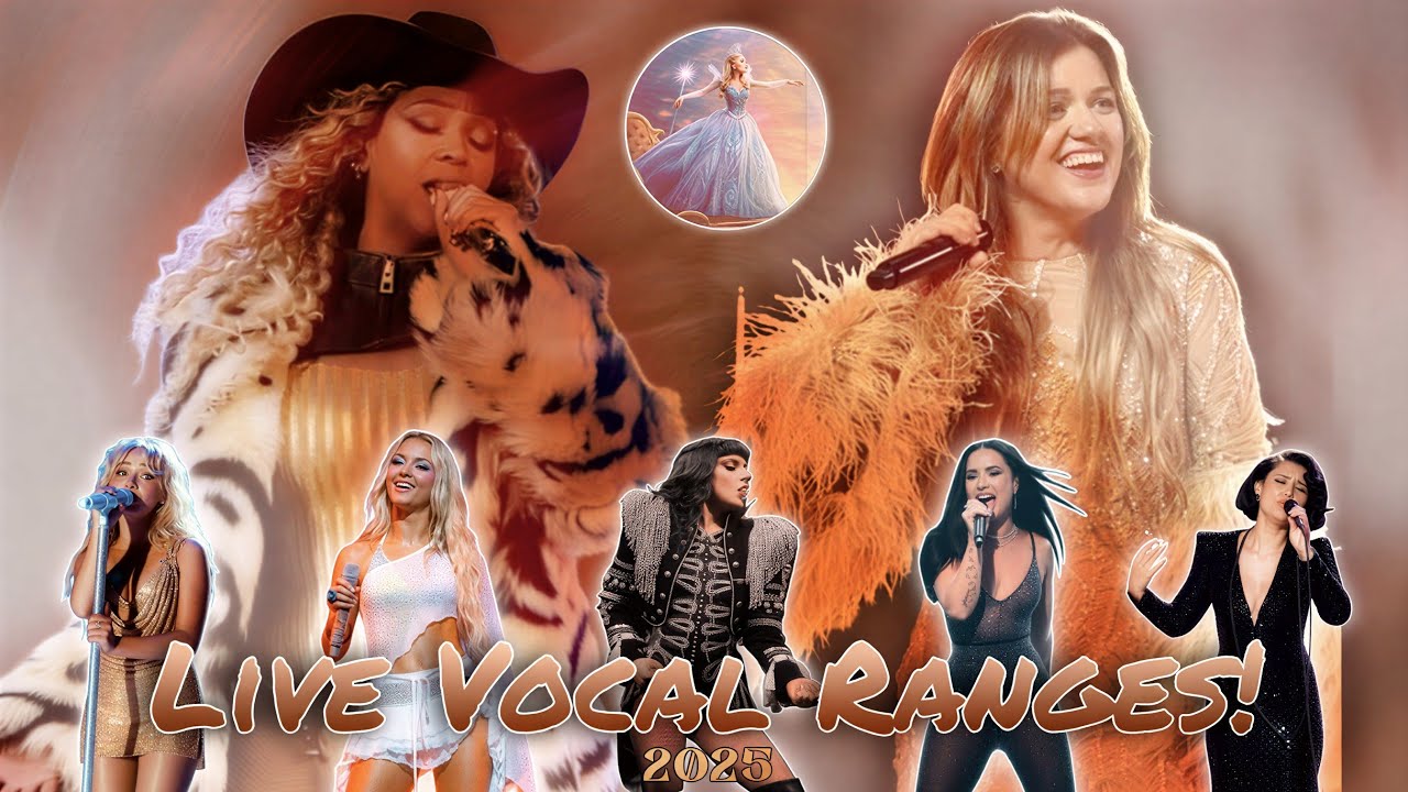 FAMOUS SINGERS | 2025 Live Vocal Ranges!! (F#2 - Eb7)