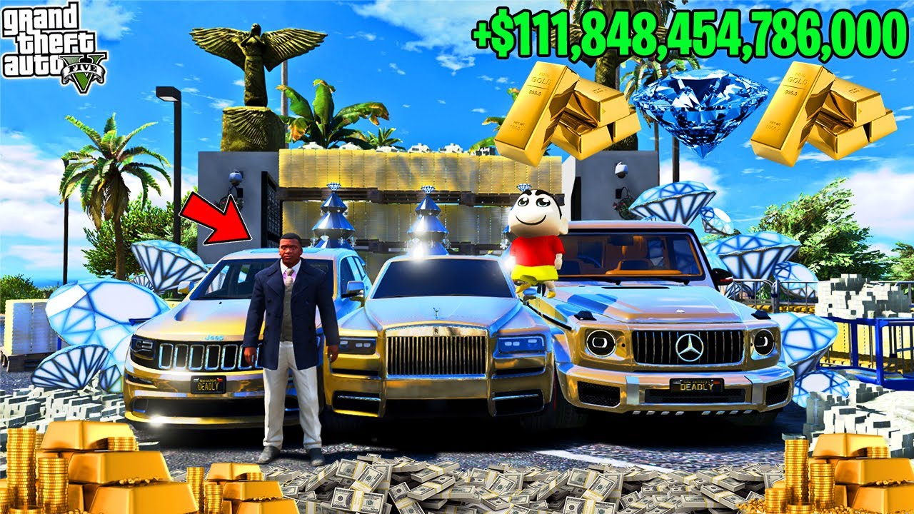 SHINCHAN TOUCH ANYTHING BECOME GOLD ll EVERYTHING IS FREE IN GTA5 ! DeadlyGamer