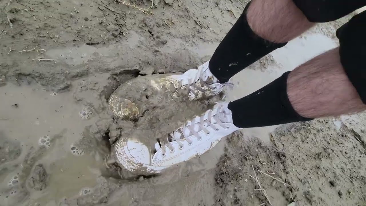White Leather Converse Getting Muddy (Pt. 2)