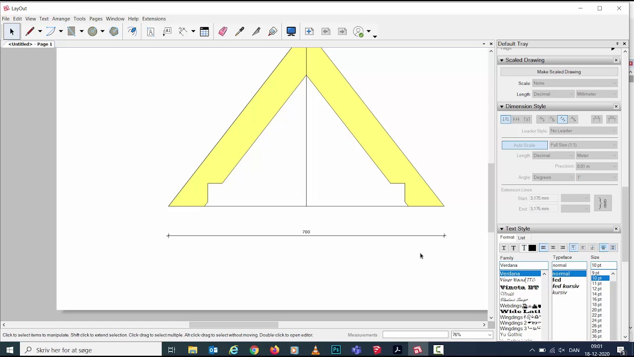 Tips & Trick i sketchup layout målsætning - taghældning