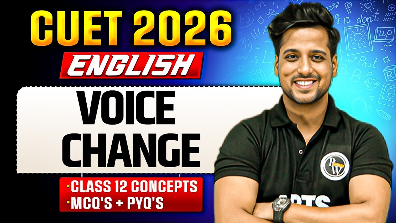 CUET 2026 | English Voice Change | CUET 2026 English Voice Change | MCQ + PYQ's