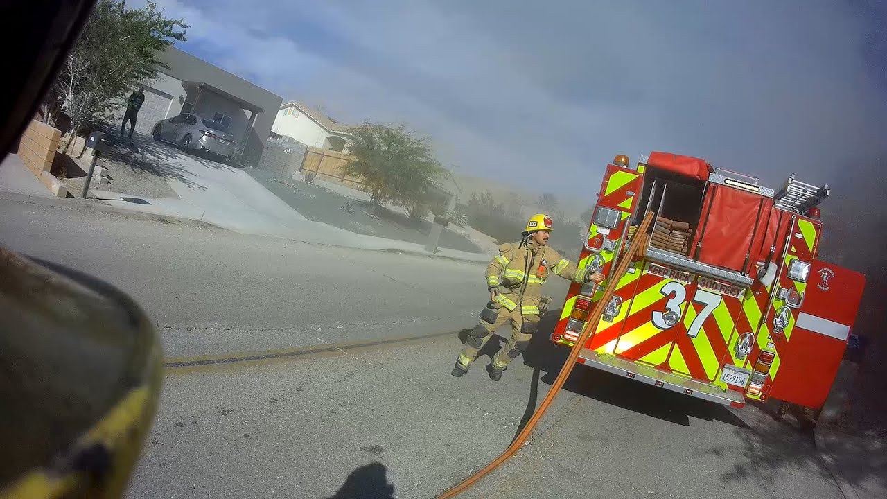 Structure Fire in the desert. CA