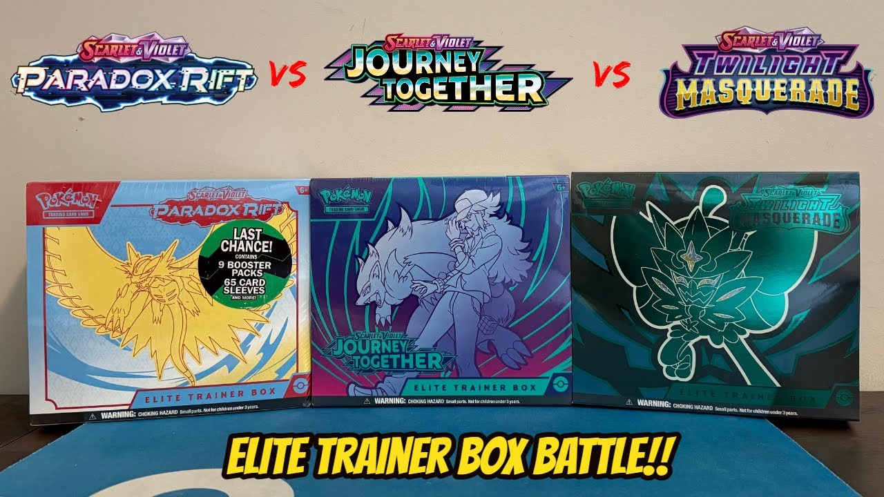 PARADOX RIFT vs JOURNEY TOGETHER vs TWILIGHT MASQUERADE Elite Trainer Box Battle!!