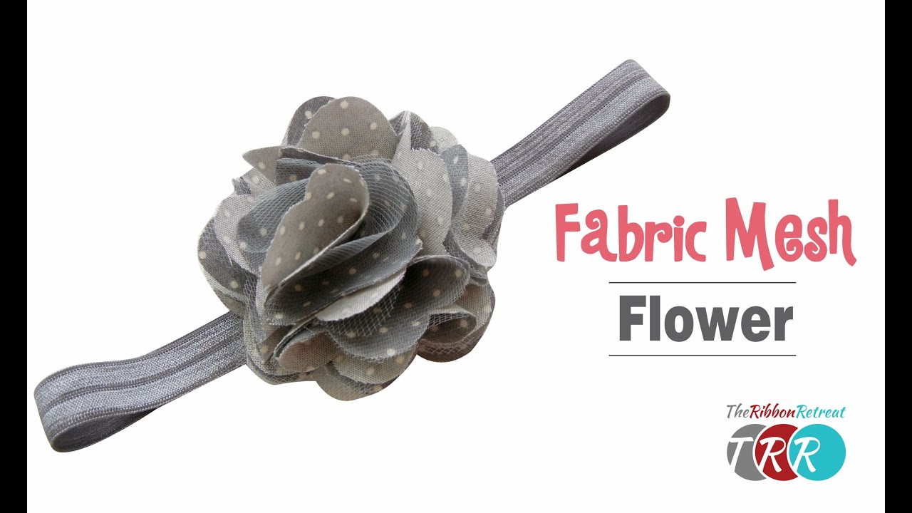 How to Make a Fabric Mesh Flower - TheRibbonRetreat.com