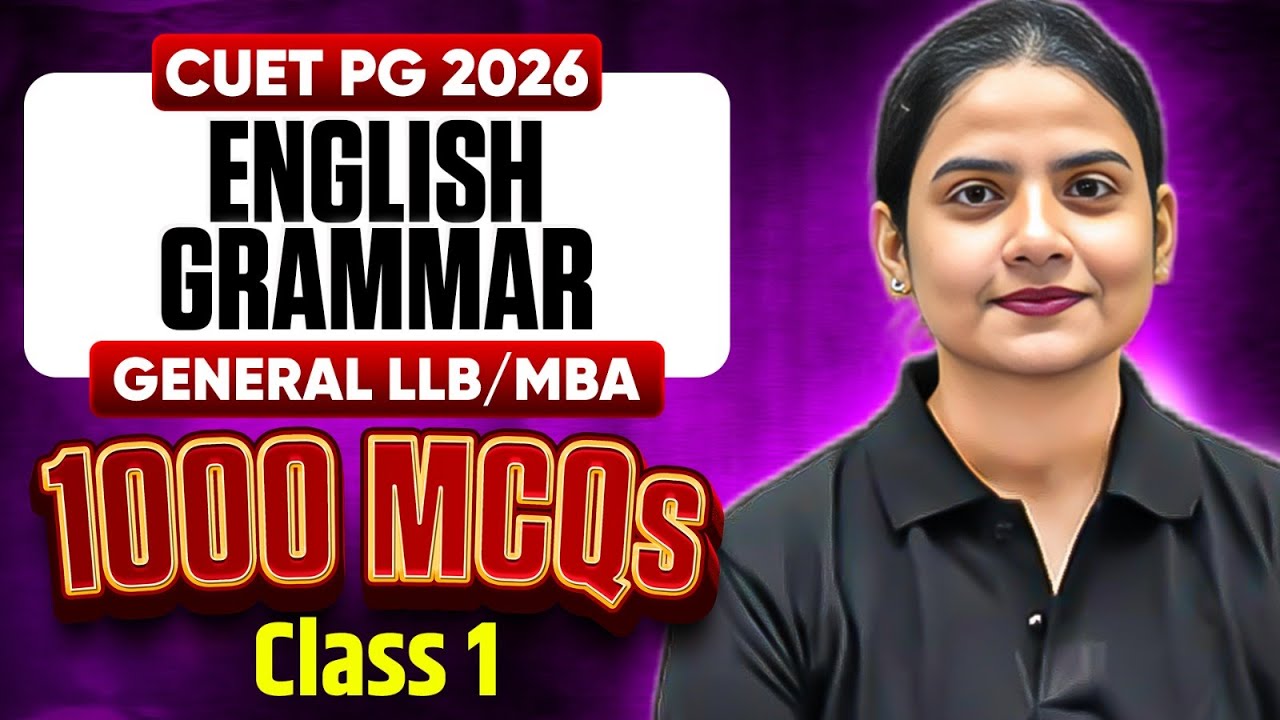 CUET PG English Grammar 2026 | Most Expected Questions -1 | CUET PG English Grammar 1000 MCQs