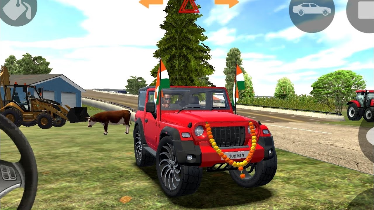 Modified Mahendra thar 👿 games indian red Thar (Gadi wala Games) Android game 🚗#video 
