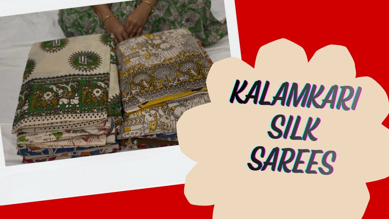 Silk blend office wear Kalamkari sarees #7569660689 #₹1250/-