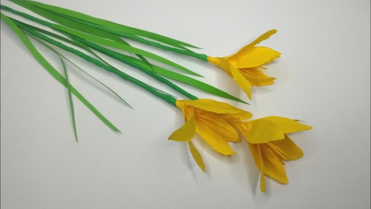 How to Make Crocus Paper Flowers | Art and Craft