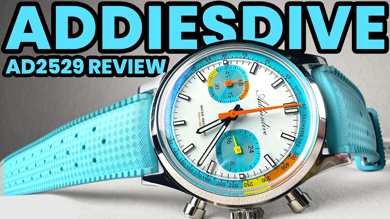 ADDIESDIVE AD2529 IN-DEPTH REVIEW! Motorsport Quartz Chronograph Under $100!