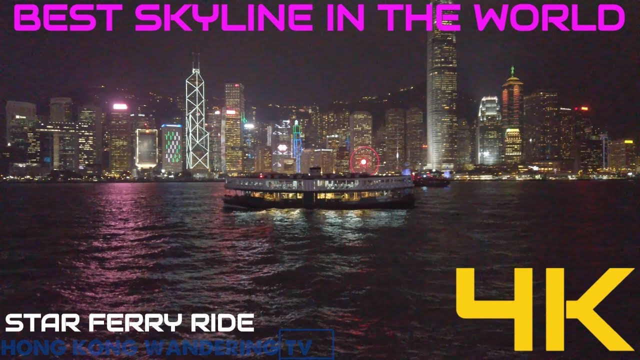 BEST SKYLINE IN THE WORLD (ULTRA HD 4K) | STAR FERRY RIDE | VICTORIA HARBOUR HONG KONG