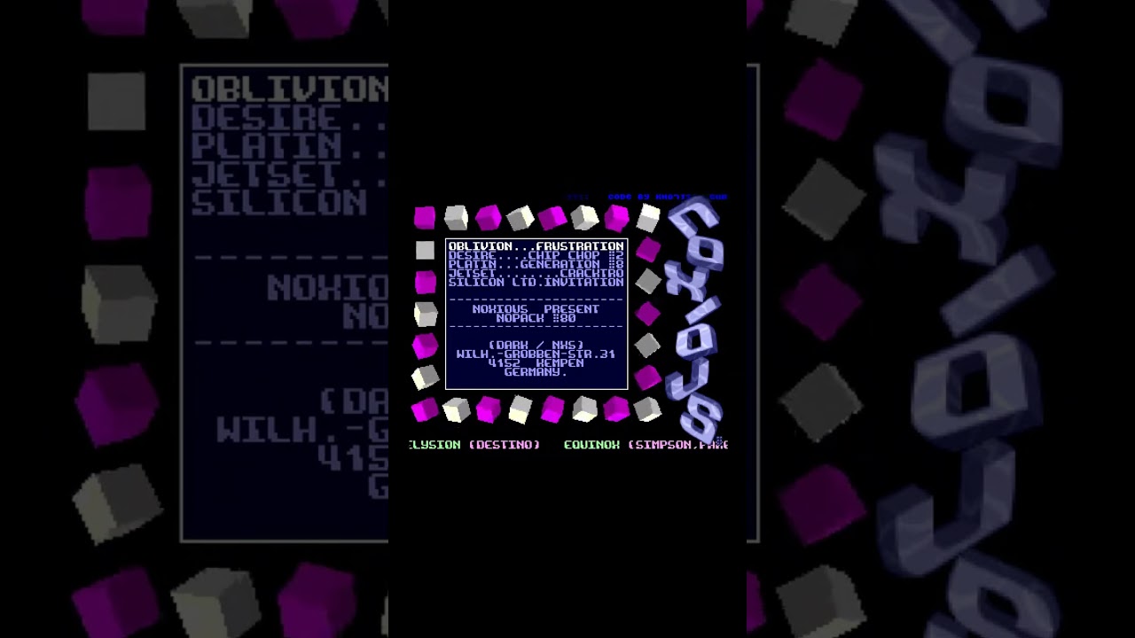 Amiga Demo NoPack 80 by Noxious (1993) | #amiga #cracktro #demoscene #retrogaming