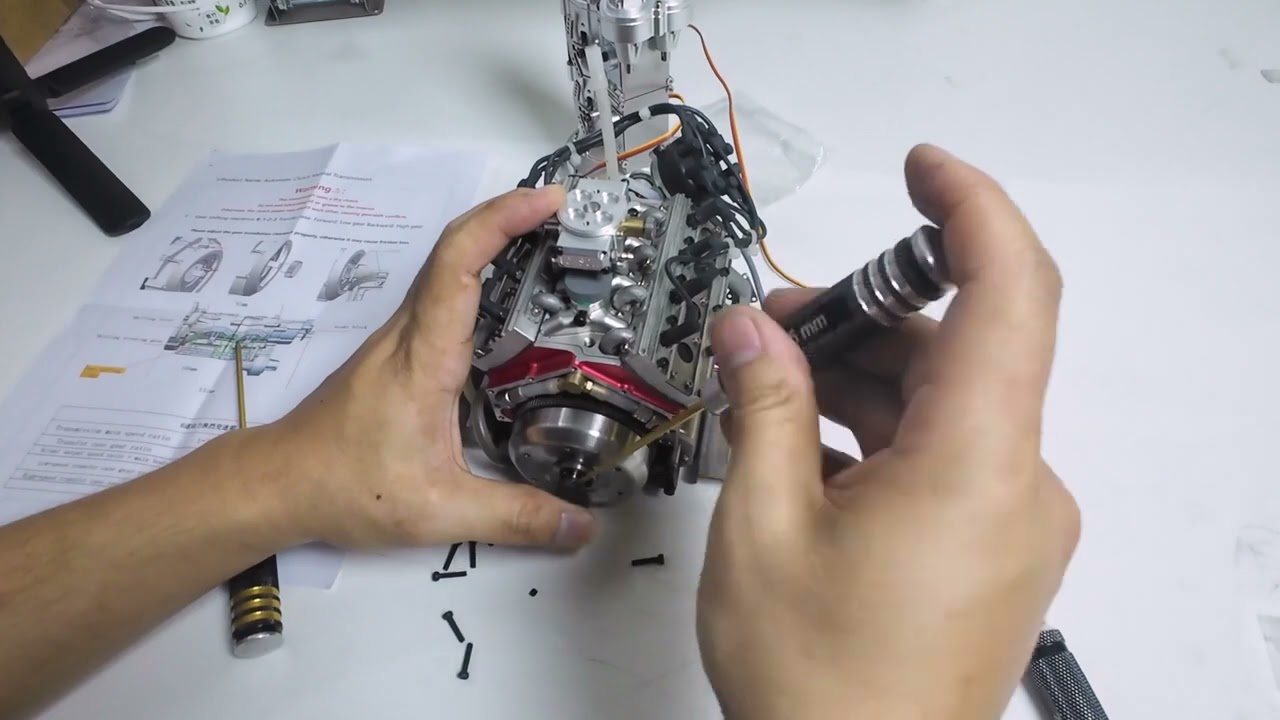 How to Assemble CISON V8 Transmission-EngineDIY
