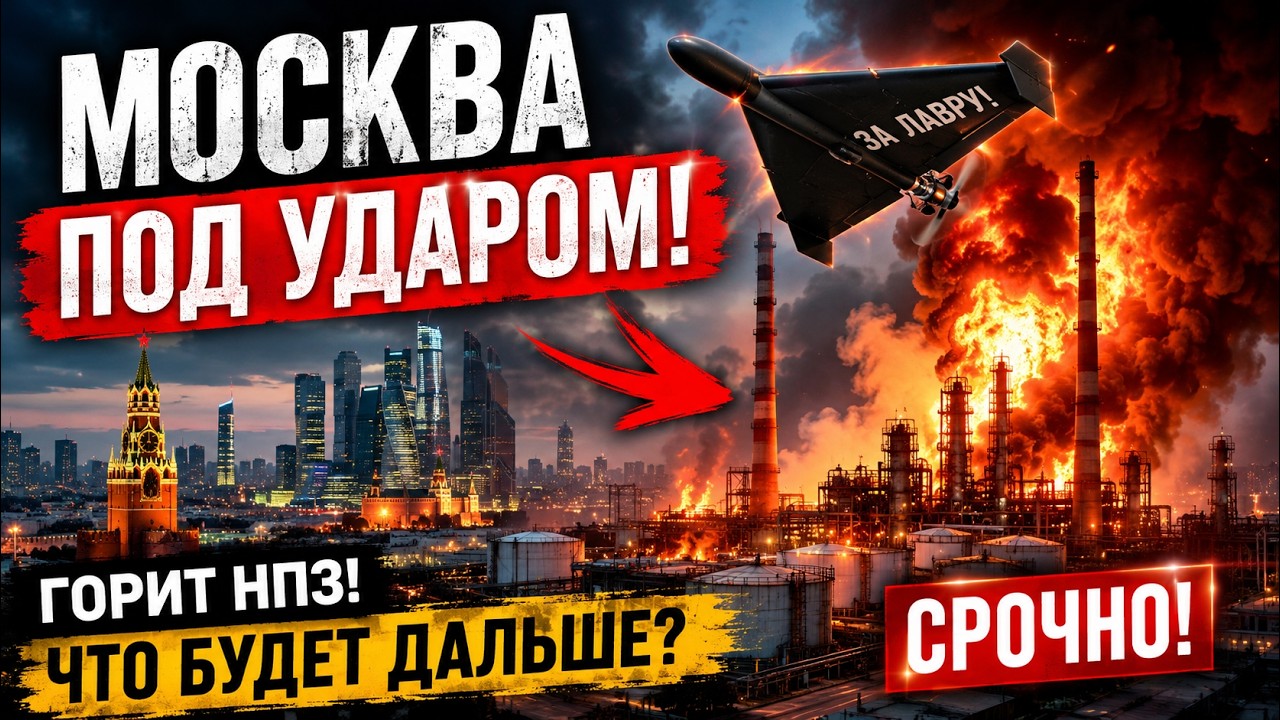 🔥 МОСКВА ПОД УДАРОМ! После атаки дронов вспыхнул стратегический объект &mdash; что происходит?