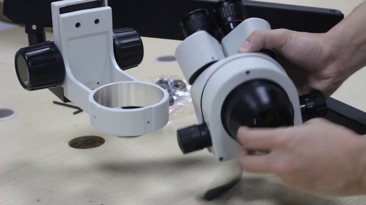 How to install the SZM7045T-STL6-A Stereo Microscope?