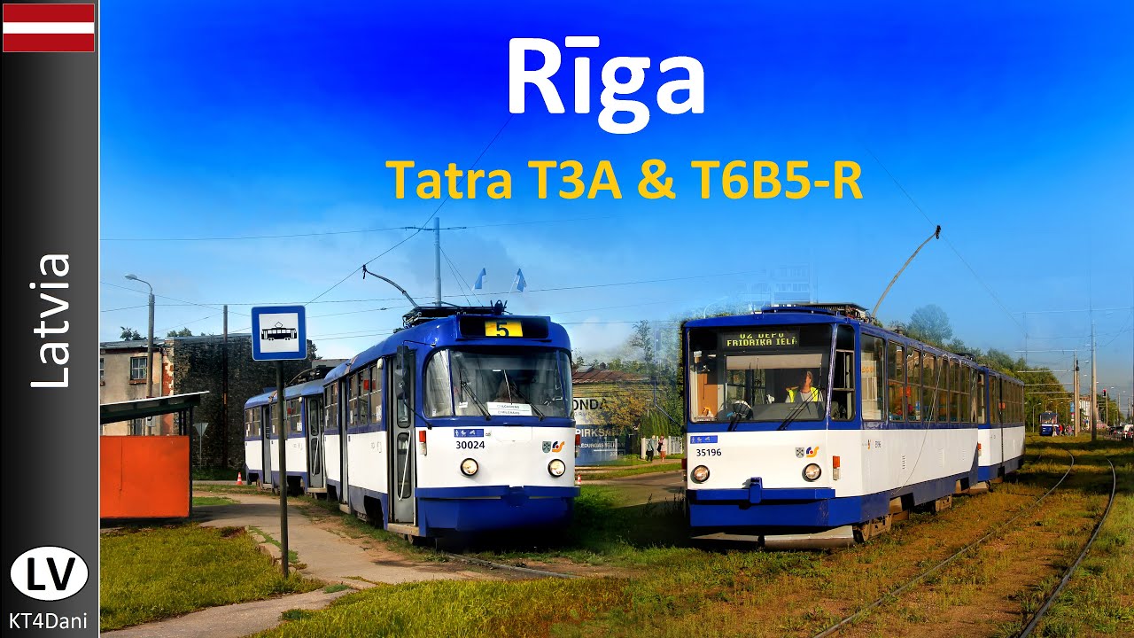 【4K】RĪGA TRAM - Tatra T3A & T6B5-R  (2021)