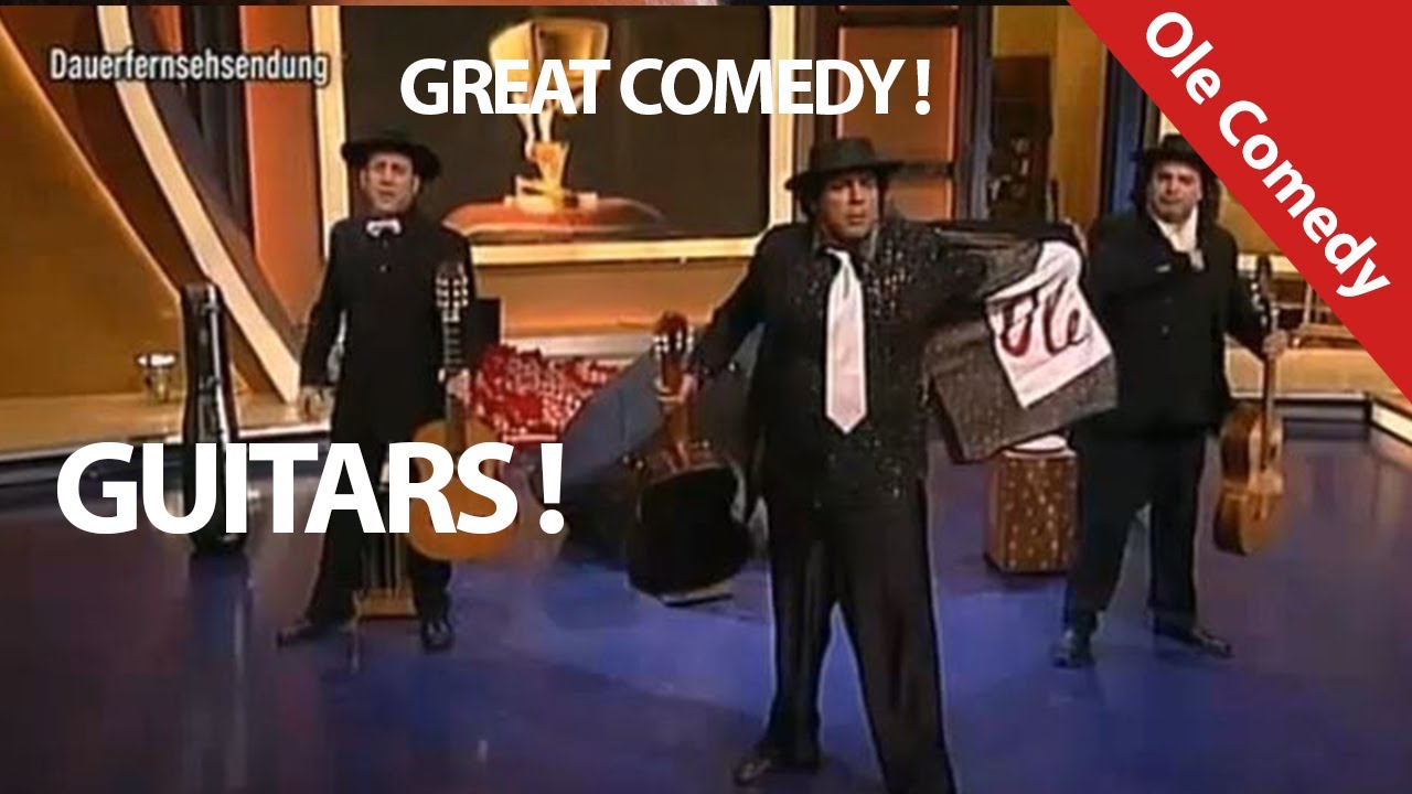 Ol&eacute; Comedy ! Fun Music with Great Musicians and Comedians with Guitars in Germany on a Live TV Show