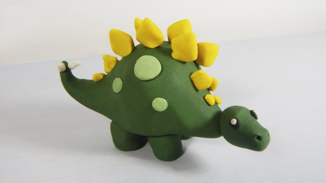 Cómo hacer un stegosaurus de plastilina paso a paso fácil, explicado - Dinosaurios