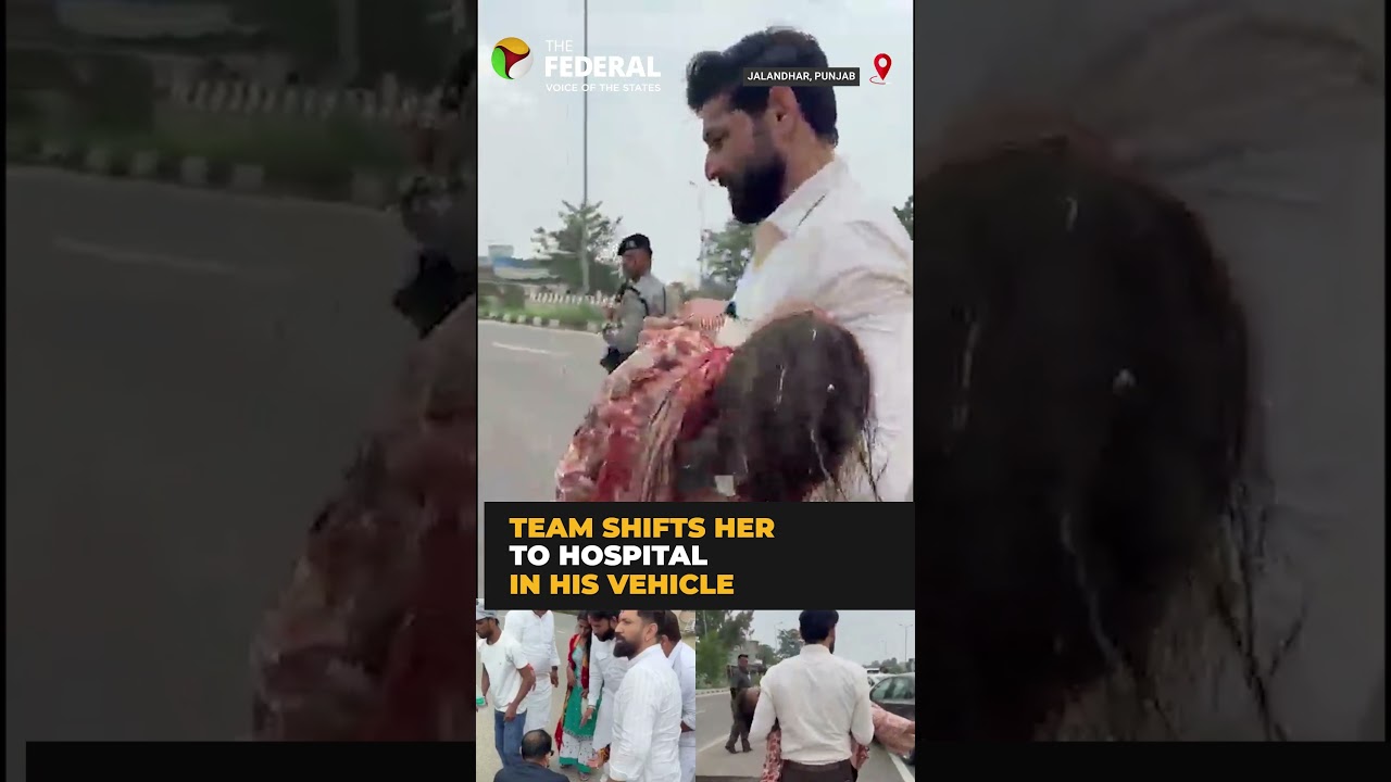 Chirag Paswan stops convoy to help injured woman in Punjab | #shorts