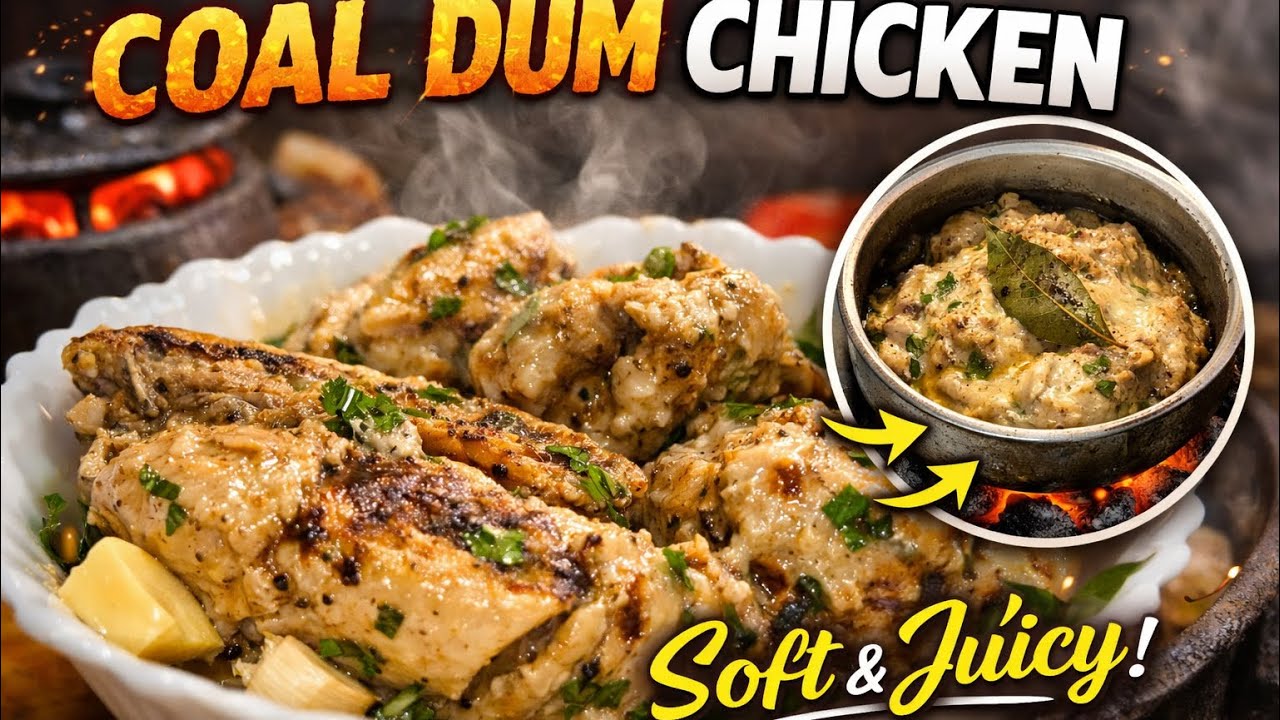Coal Dum Chicken Recipe | No Oven  | Soft & Juicy Chicken
