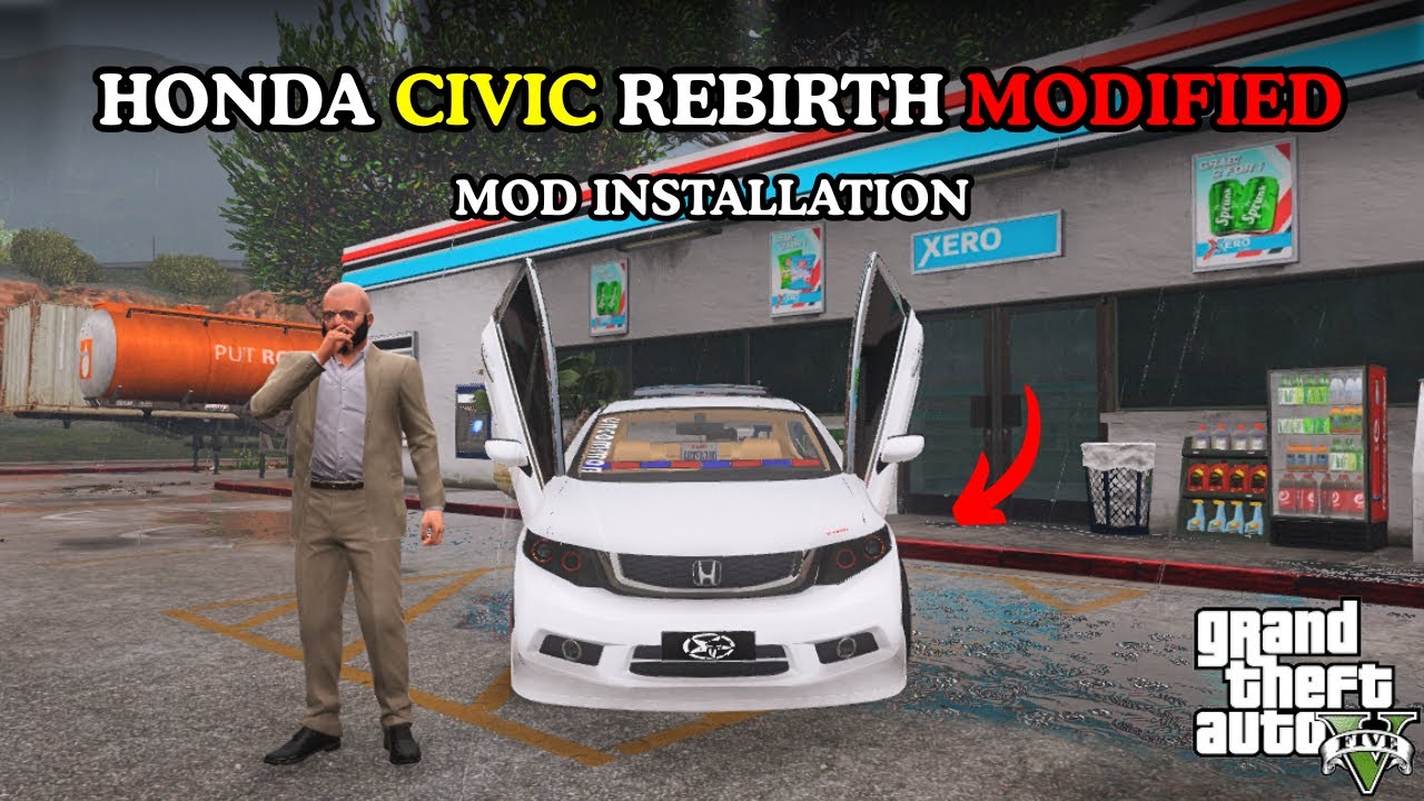 HOW TO DOWNLOAD HONDA CIVIC REBIRTH MODIFIED MOD IN GTA 5 | GTA 5 MOD | MODDING ADDA