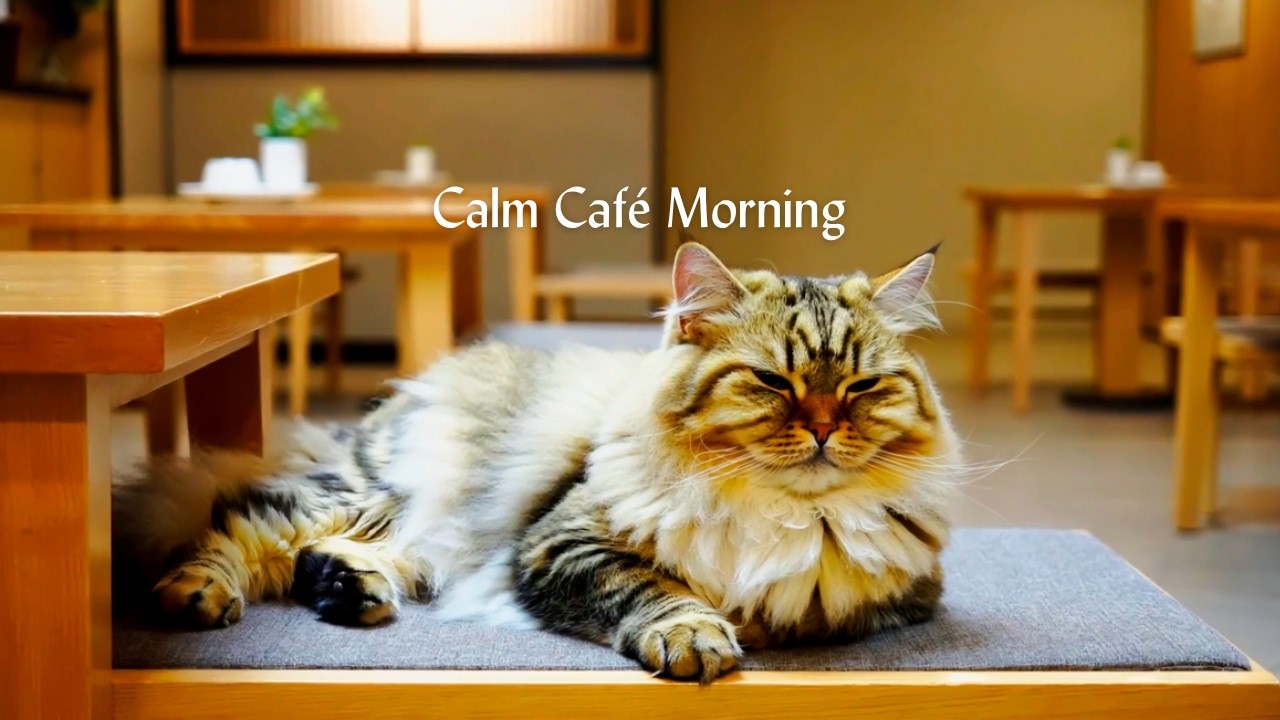 Calm Cat Café Morning | Soft Lo-Fi Ambient Music