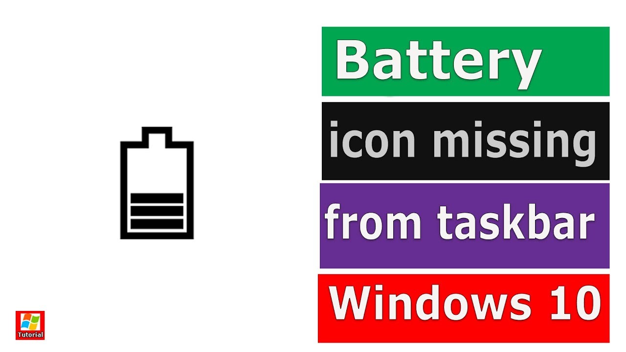 Power icon missing from the taskbar | Windows 10