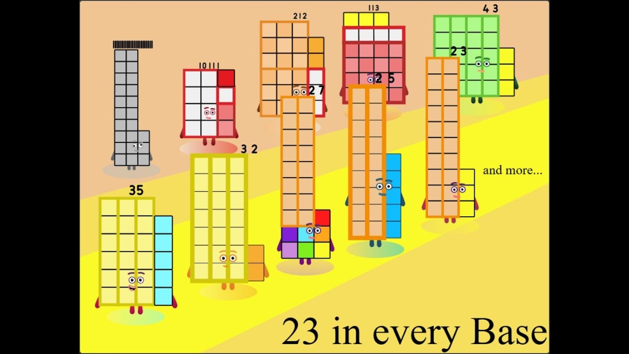Numberblocks 23 in every Base