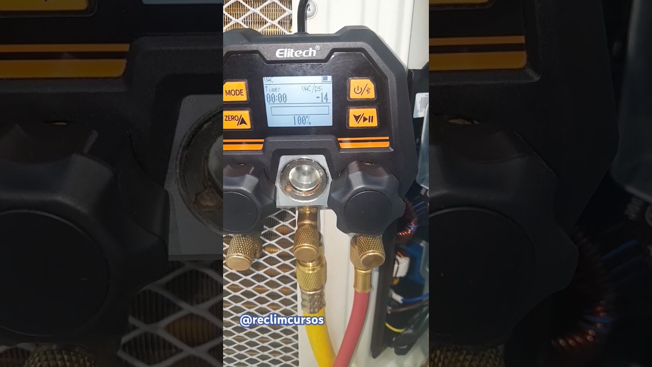 Manifold digital MS - 100 - Procedimenro de v&aacute;cuo. #elitech Brasil